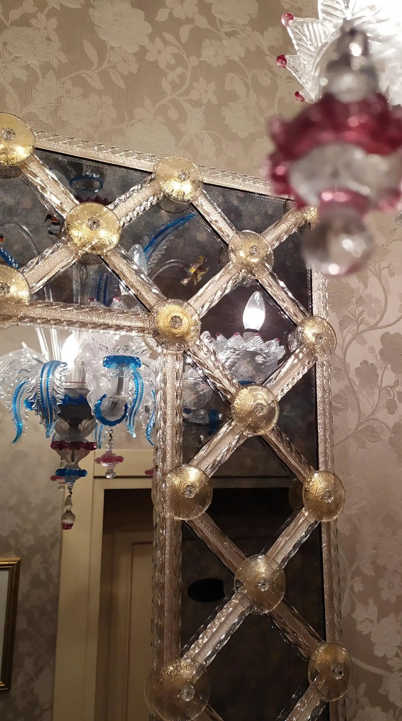 "CREME" Murano Glass Mirror