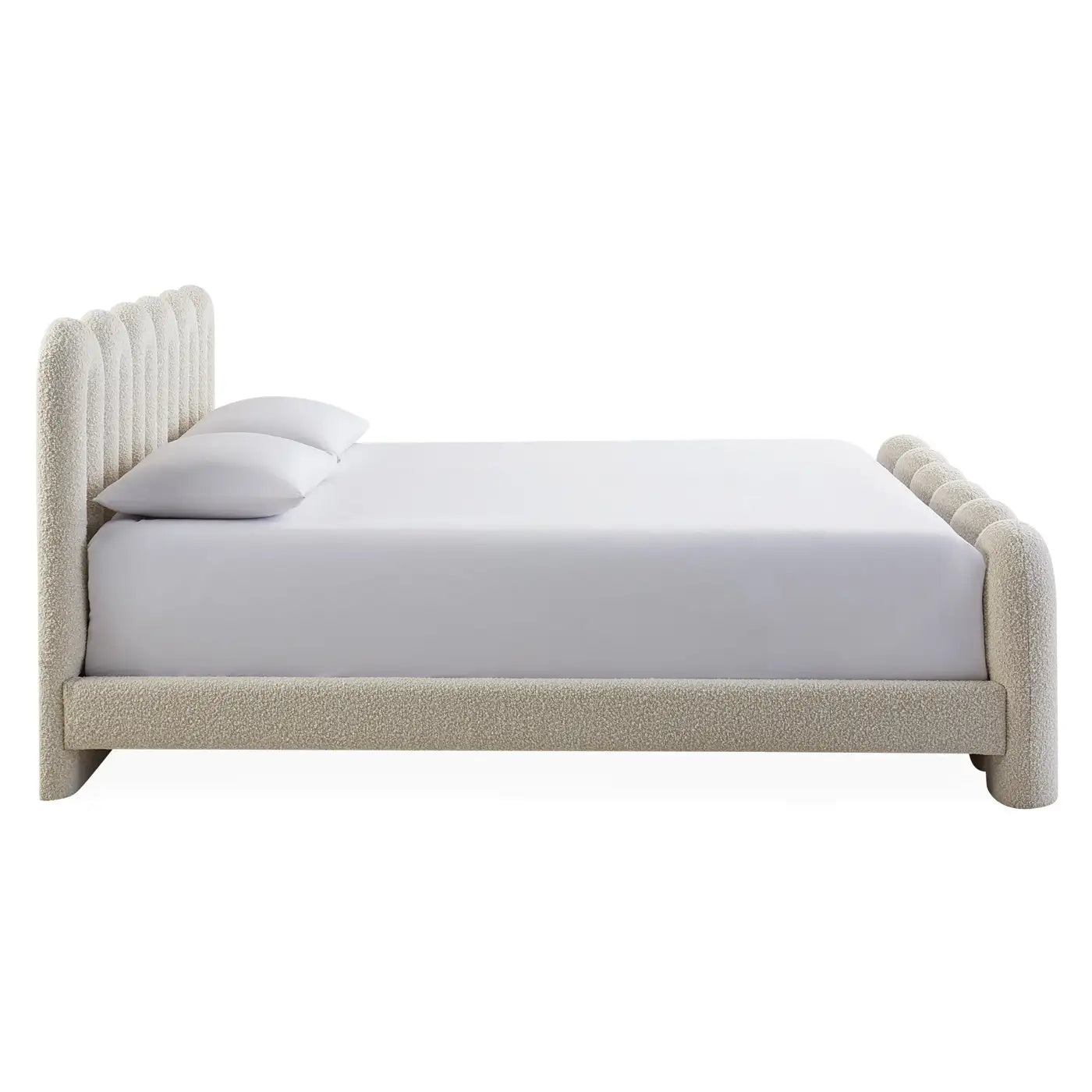 Serpentine Upholstered Queen Bed