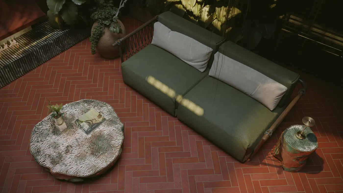 Organic Sofa in with Nautical Rope for Outdoor use