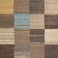 Vintage Modern Flatweave Wool Rug – Neutral Earth Tones 168 x 269 cm