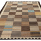 Vintage Modern Flatweave Wool Rug – Neutral Earth Tones 168 x 269 cm