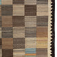 Vintage Modern Flatweave Wool Rug – Neutral Earth Tones 168 x 269 cm