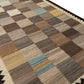 Vintage Modern Flatweave Wool Rug – Neutral Earth Tones 168 x 269 cm