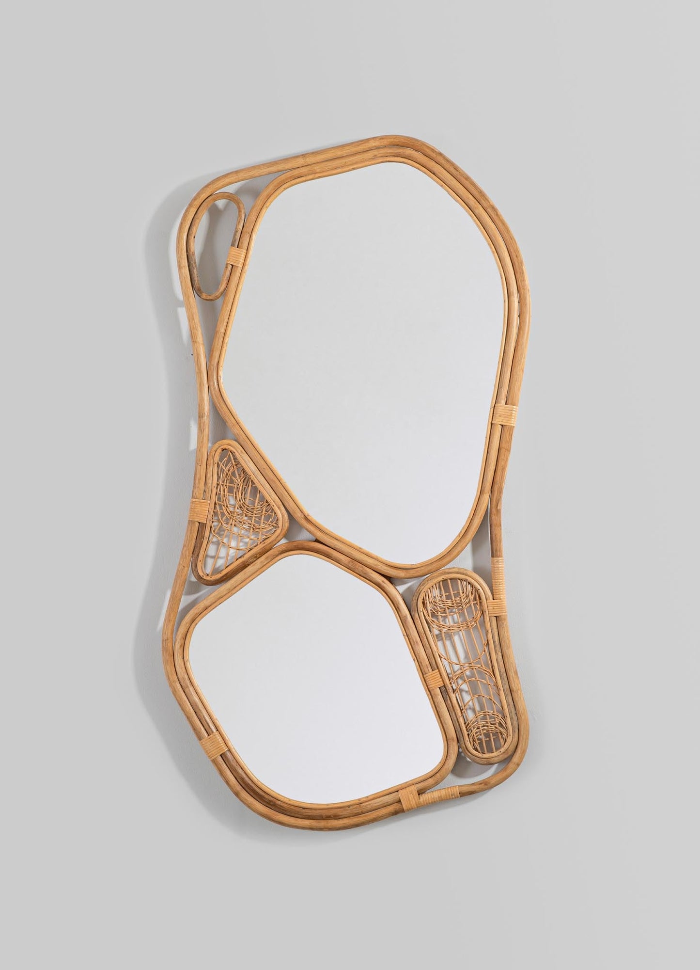 Chakra Tall Wall Mirror – Handwoven Cane Frame, Viya