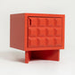 Karo Nightstand – Brutalist-Inspired Coral Lacquered Design