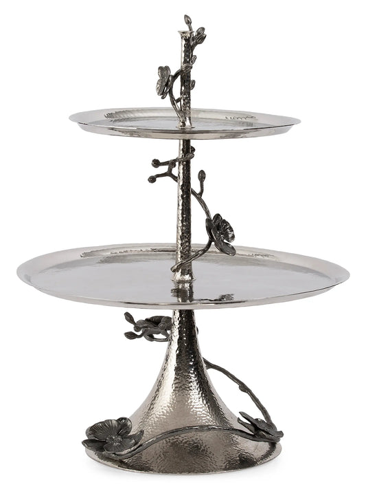 Black Orchid Two-Tier Etagere