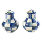 Royal Check Enamel Salt & Pepper Shaker Set