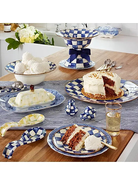 Royal Check Enamel Salt & Pepper Shaker Set