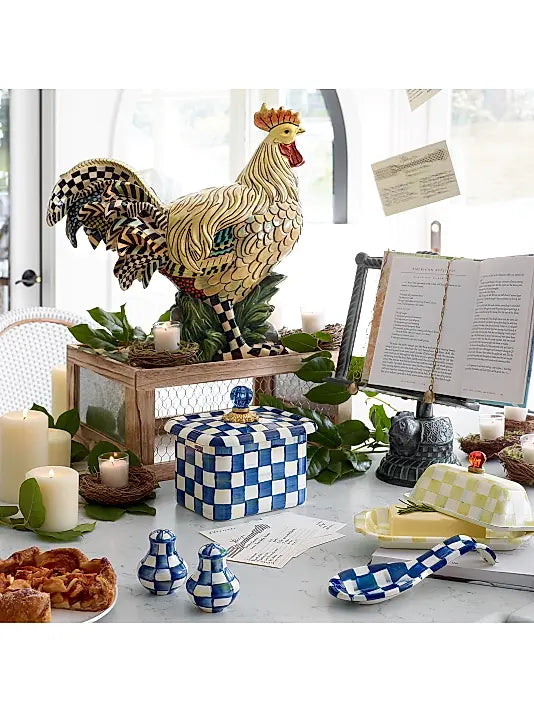 Royal Check Enamel Salt & Pepper Shaker Set