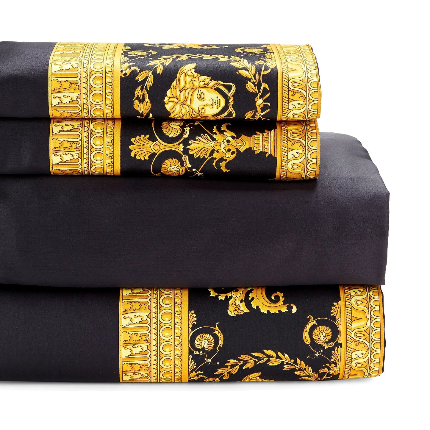 Versace Barocco Cotton 280-Thread Count 4-Piece Sheet Set
