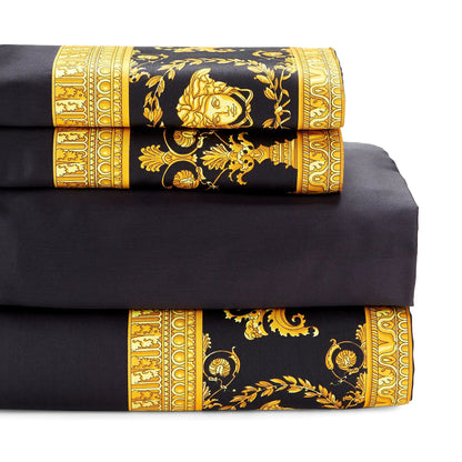 Versace Barocco Cotton 280-Thread Count 4-Piece Sheet Set