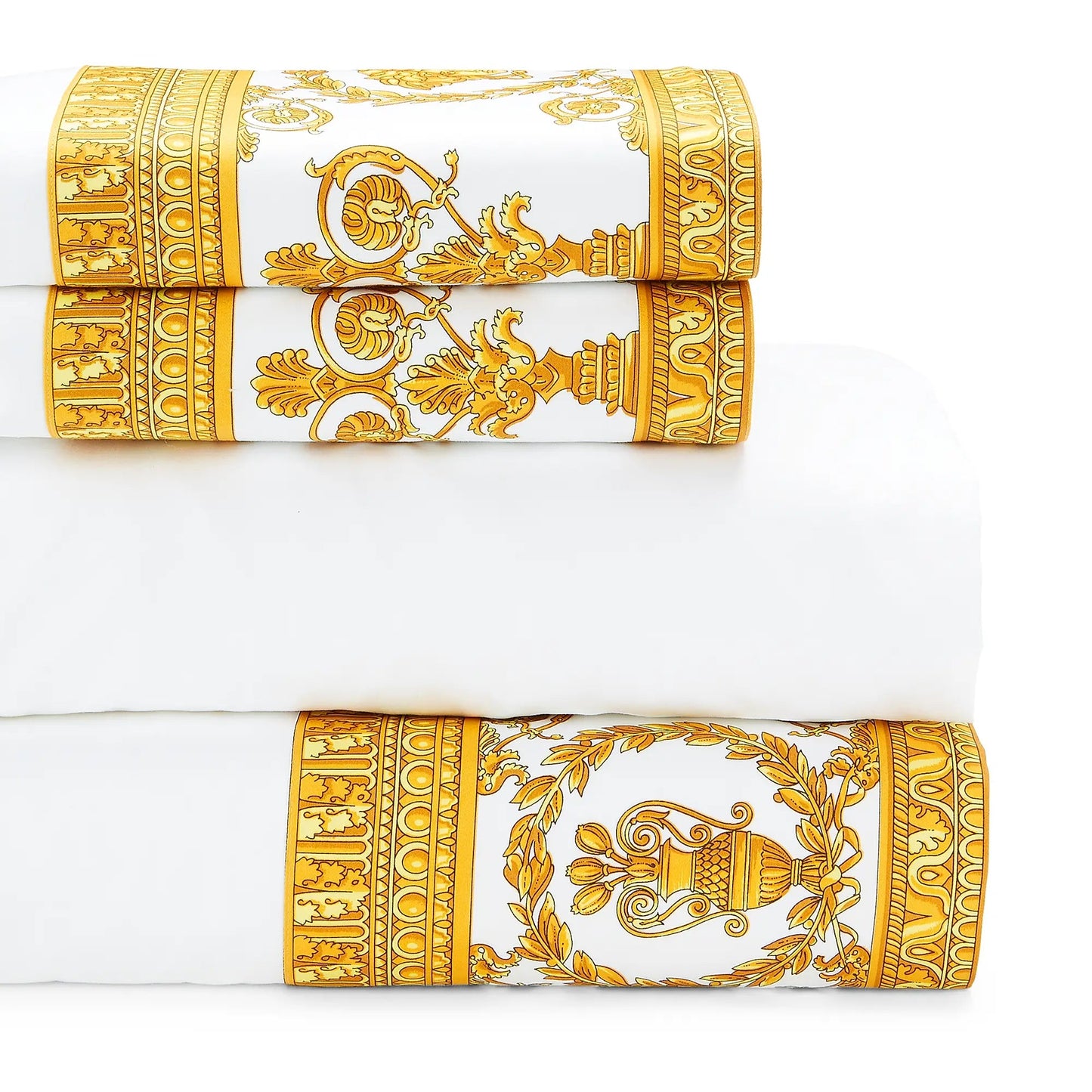 Versace Barocco Cotton 280-Thread Count 4-Piece Sheet Set