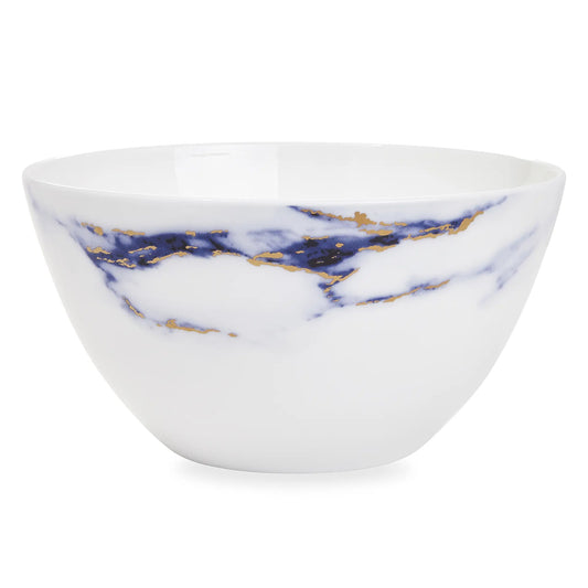 Marble Azure Small Bone China Vegetable Bowl