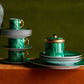 Malachite 24K Gold Porcelain Charger & Cake Plate