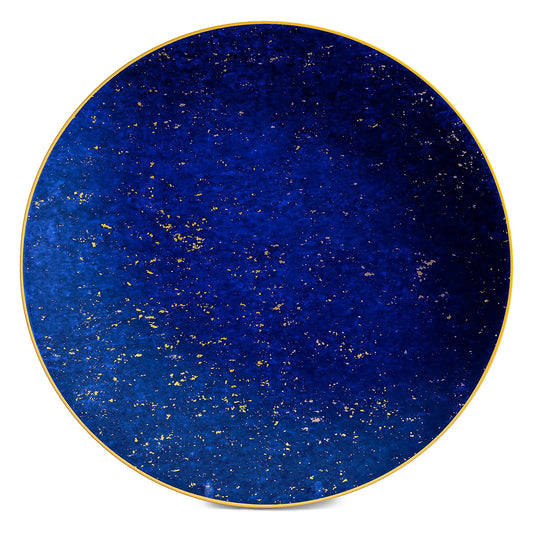 Porcelain Charger & Cake Plate with 24K Gold Accents