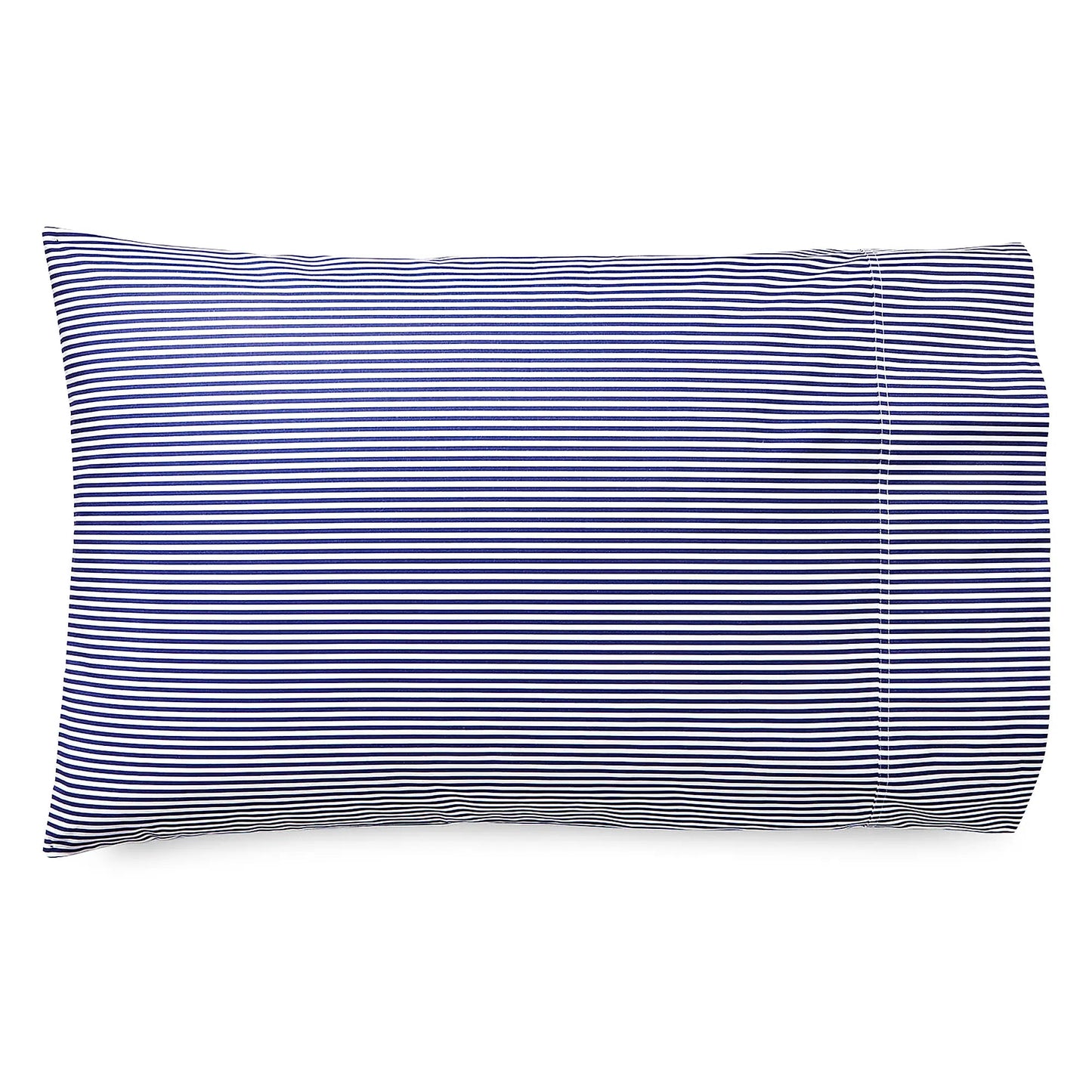Organic Shirting Stripe 400-Thread Count Pillowcase Set – Blue Stripe