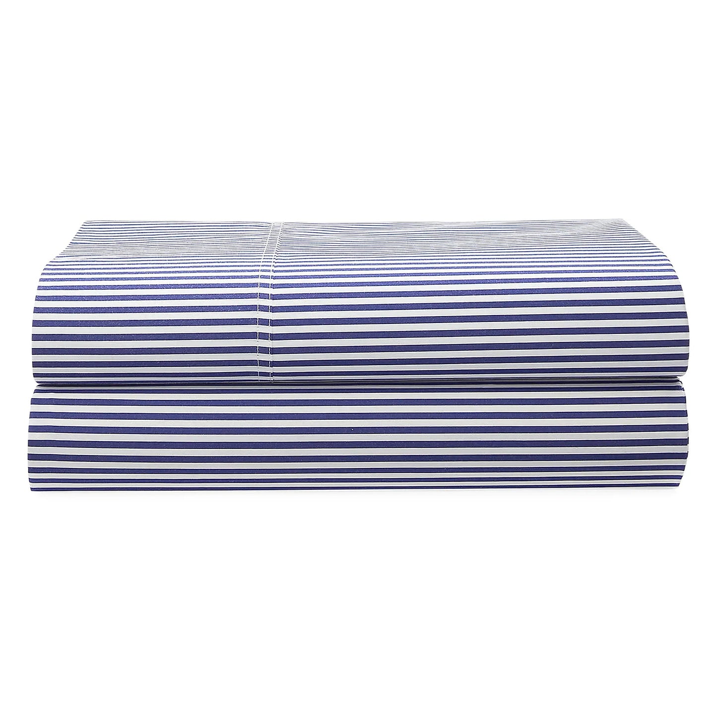 Organic Shirting Stripe 400-Thread Count Flat Sheet – Blue Stripe