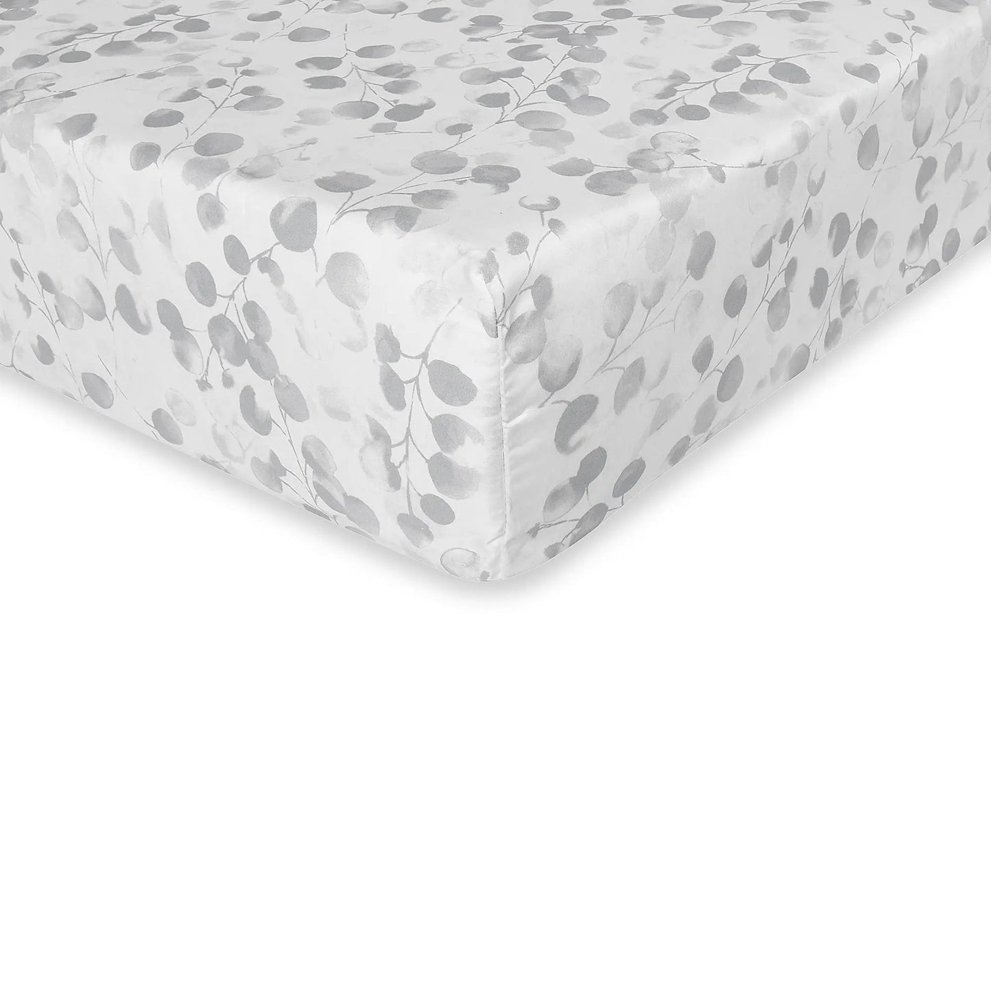 Rosée 300 TC Botanical Cotton Fitted Sheet (Gris Grey)