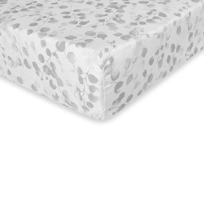 Rosée 300 TC Botanical Cotton Fitted Sheet (Gris Grey)