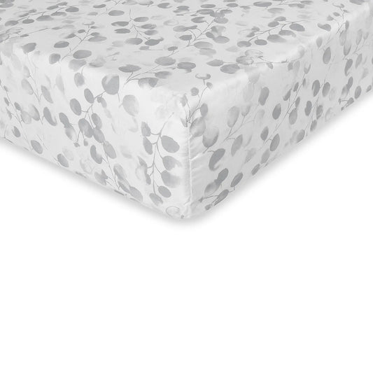 Rosée 300 TC Botanical Cotton Fitted Sheet (Gris Grey)