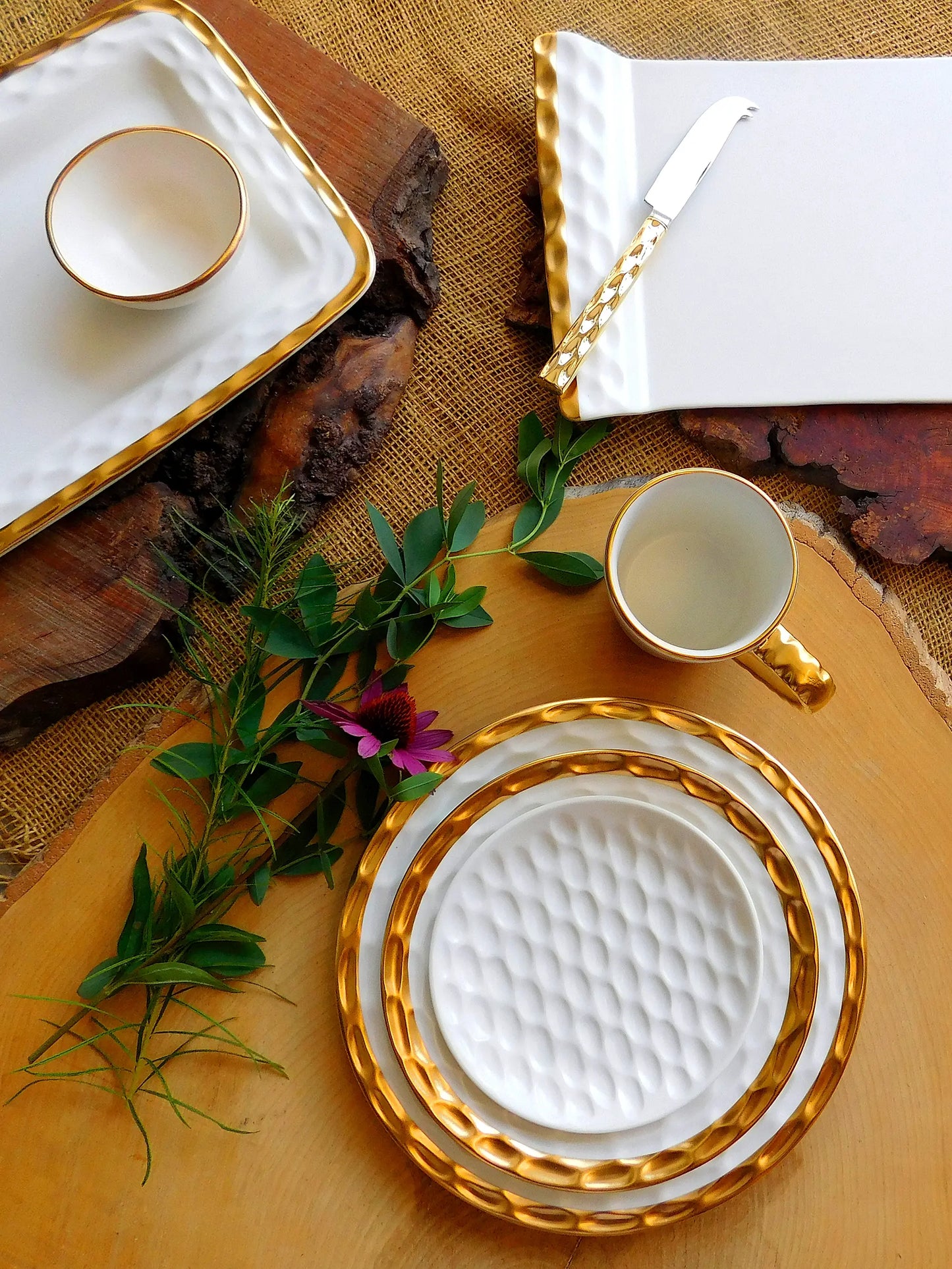 Truro Gold 4-Piece Dinner Plate Set