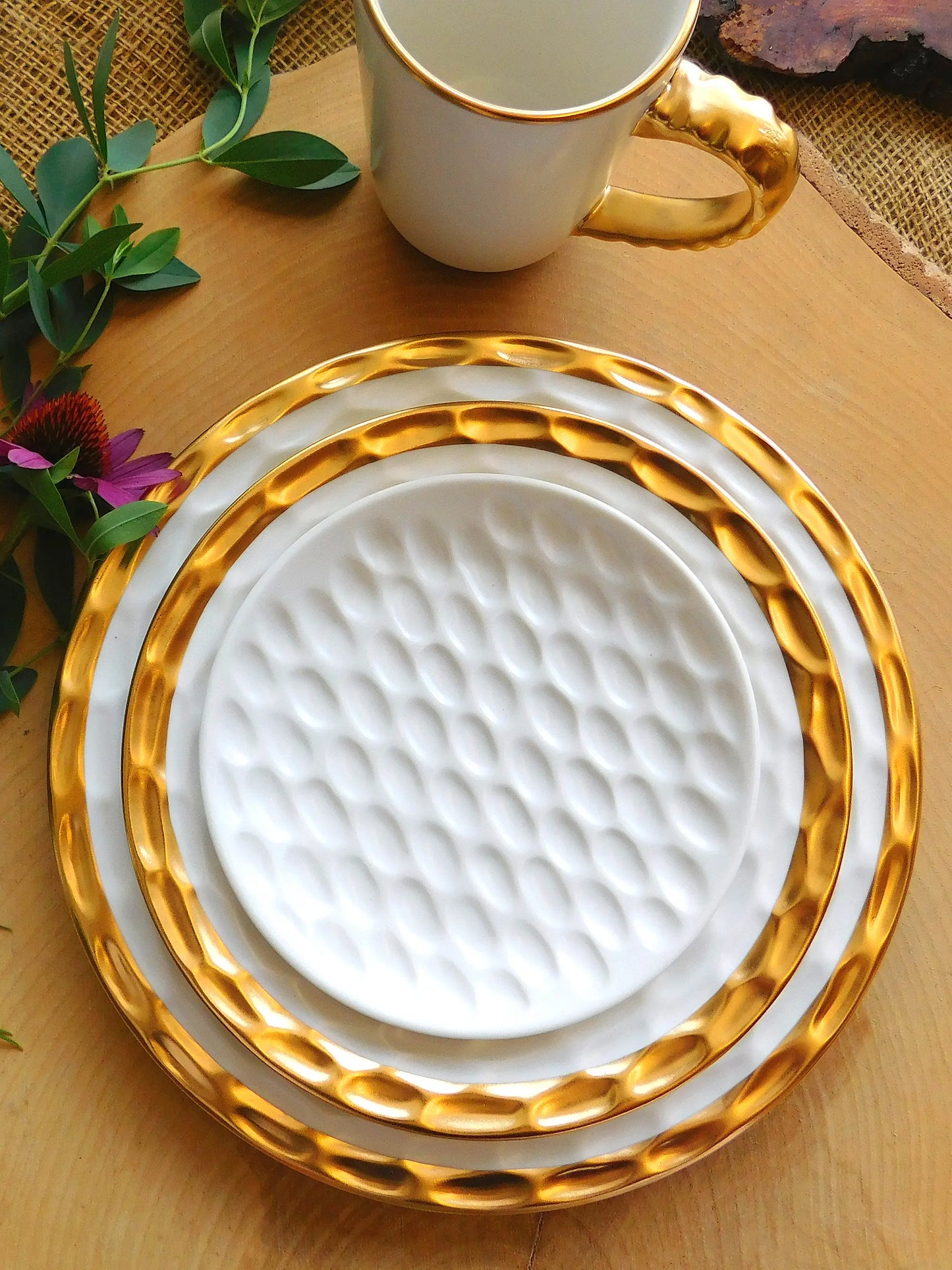 Truro Gold 4-Piece Dinner Plate Set