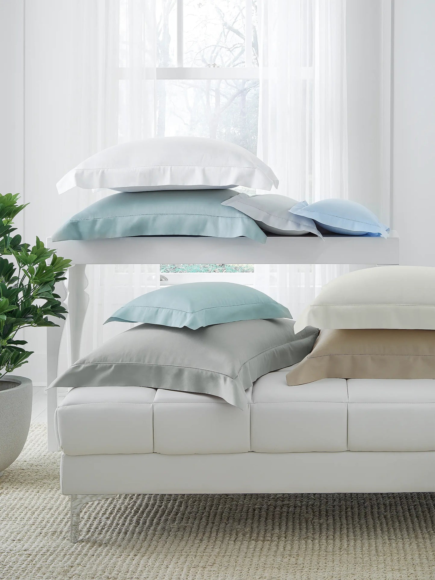 Fiona Solid Grey Luxury Cotton Sheet & Pillowcase Set