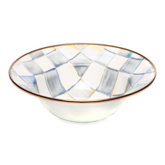 Sterling Check Enamel Breakfast Bowl