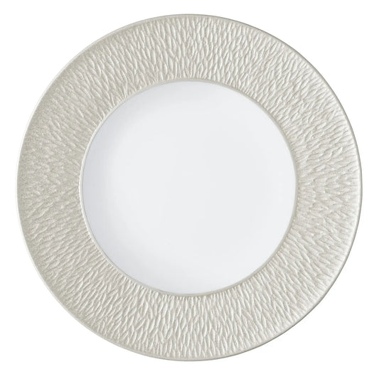 Pearl Grey Iridescent Porcelain Buffet Plate