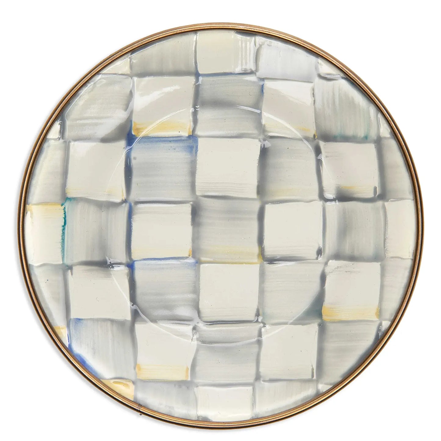 Sterling Check Emaille 4-teiliges Vorspeisenteller-Set