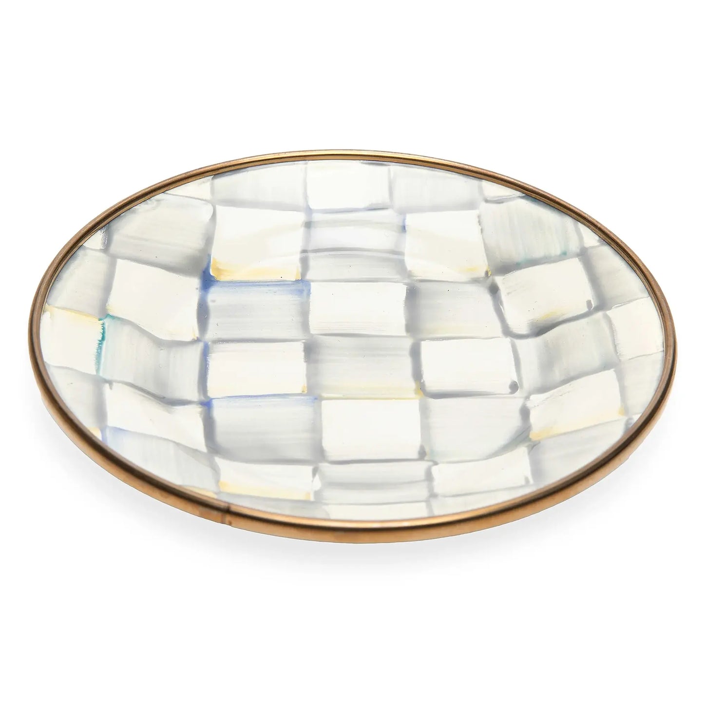 Sterling Check Emaille 4-teiliges Vorspeisenteller-Set