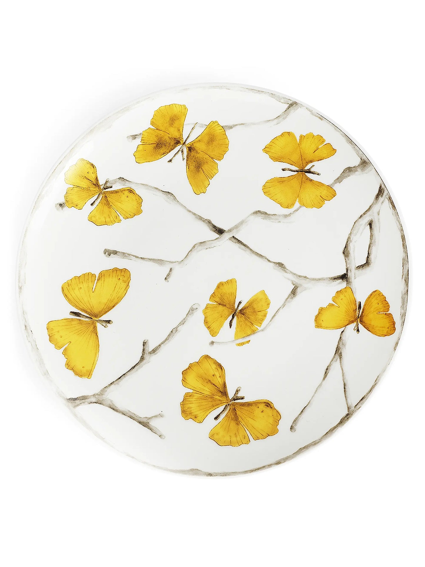 Butterfly Ginkgo Gold Tidbit Plate Set — 4 Pieces