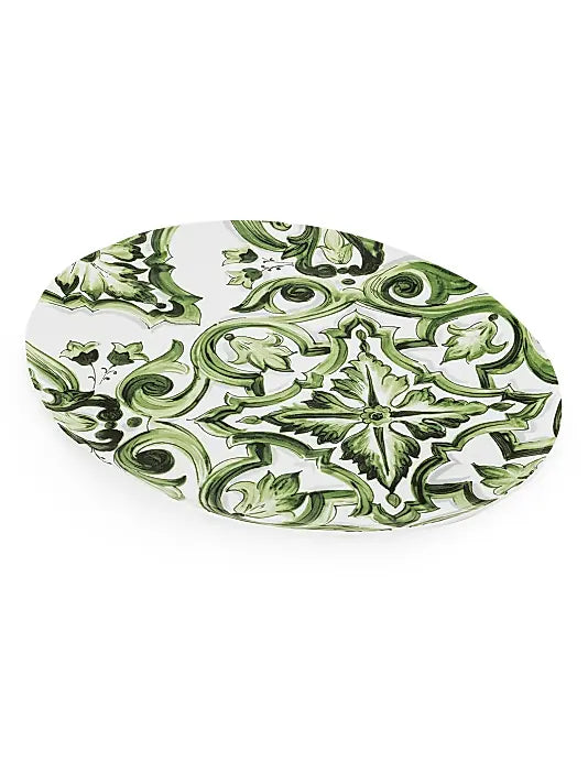 Blue Mediterraneo Fiore Medium Oval Serving Plate