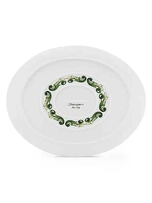Blue Mediterraneo Fiore Medium Oval Serving Plate