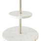 Mother-Of-Pearl Marble 2-Tier Cake Stand