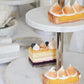 Mother-Of-Pearl Marble 2-Tier Cake Stand