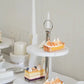Mother-Of-Pearl Marble 2-Tier Cake Stand