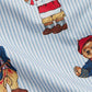 Teddy Bear Stripe Cotton Sheeting Set (4-Piece)