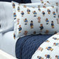 Teddy Bear Stripe Cotton Sheeting Set (4-Piece)