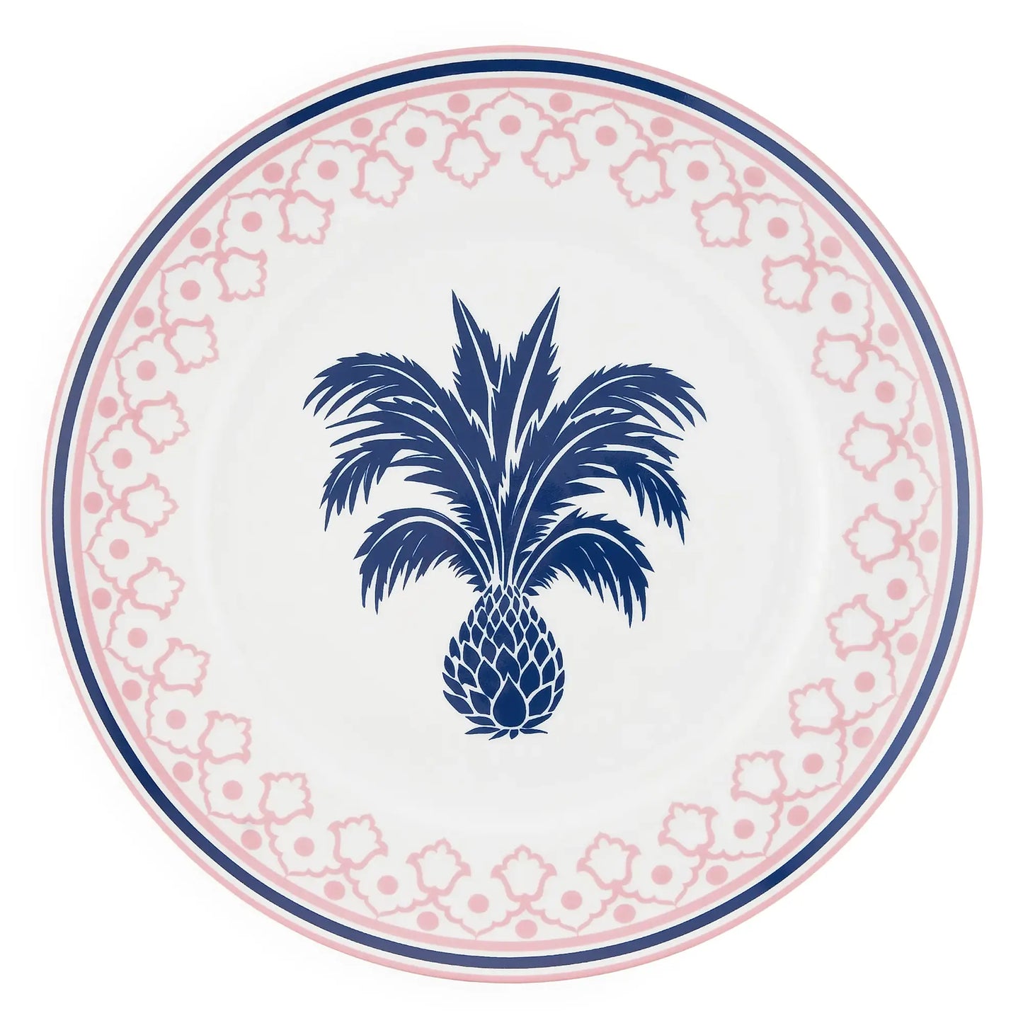 Jaipur Porcelain Charger Plate (Pink & Blue)