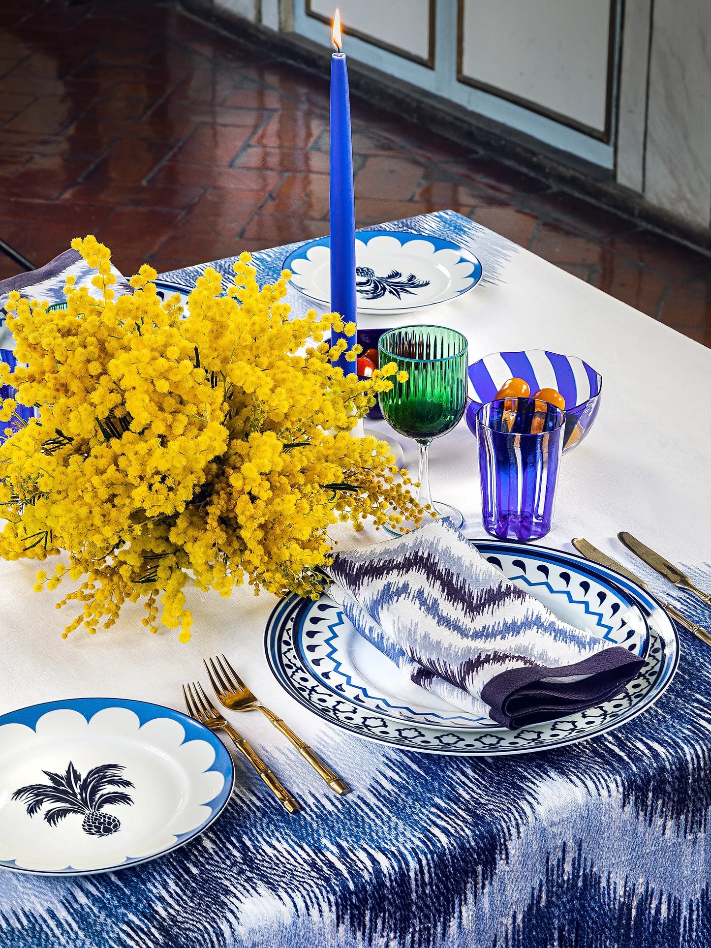 Ornate Porcelain Dinner Plate Set of 2