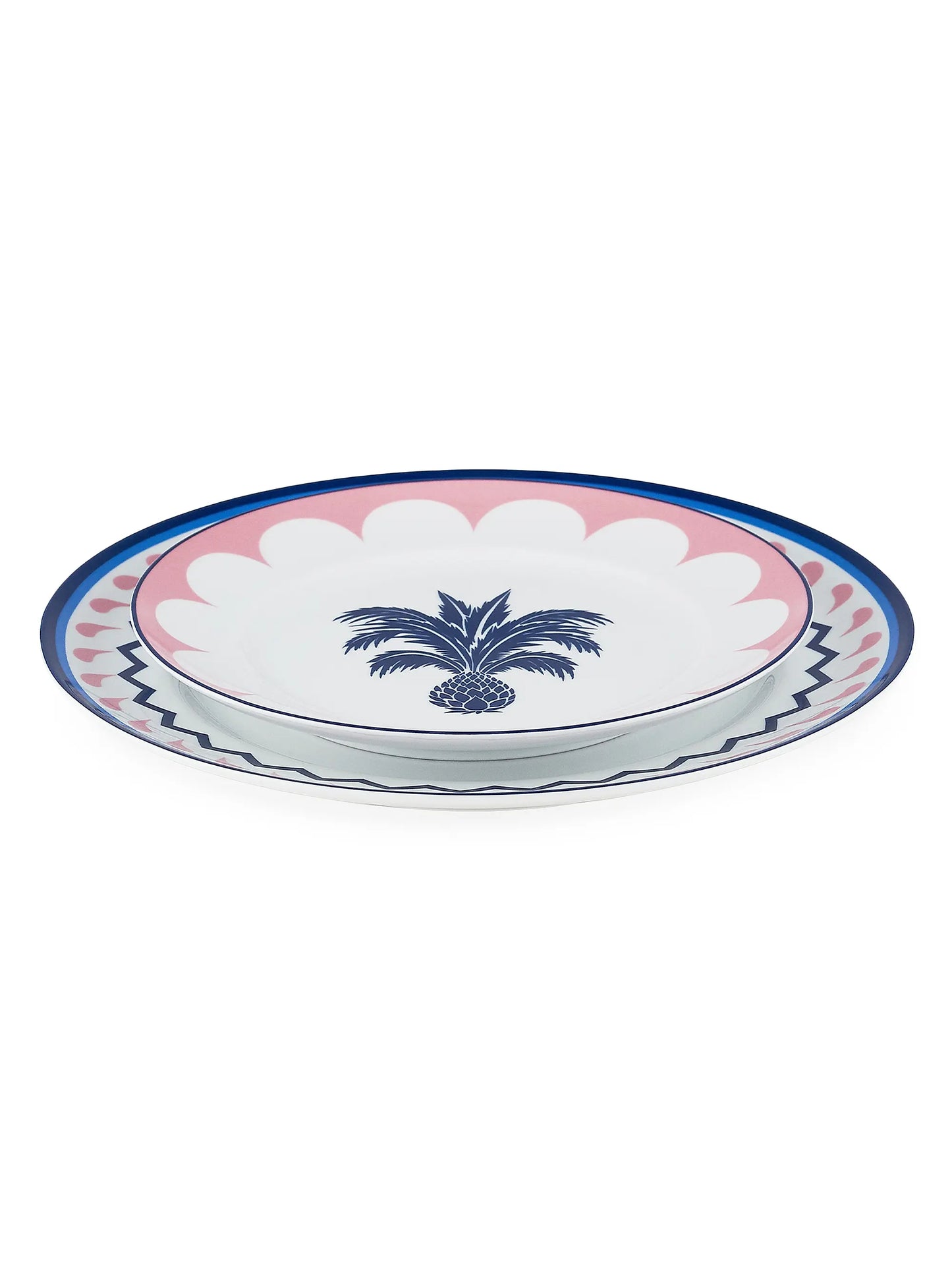 Ornate Porcelain Dinner Plate Set of 2