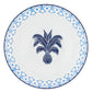 Oriental-Pattern Round Porcelain Salad Bowl (Blue)
