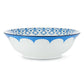 Oriental-Pattern Round Porcelain Salad Bowl (Blue)
