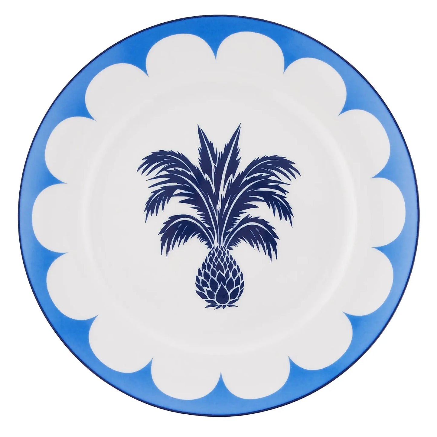 Jaipur Porcelain Dessert Plate Set (2-Piece, Pink & Blue)