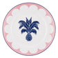 Jaipur Porcelain Dessert Plate Set (2-Piece, Pink & Blue)