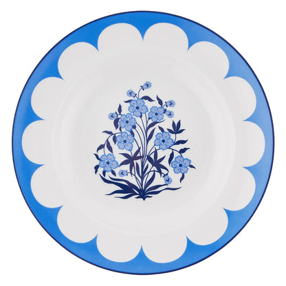 Jaipur Porcelain Soup Plate Set (2 Pieces, Pink & Blue)