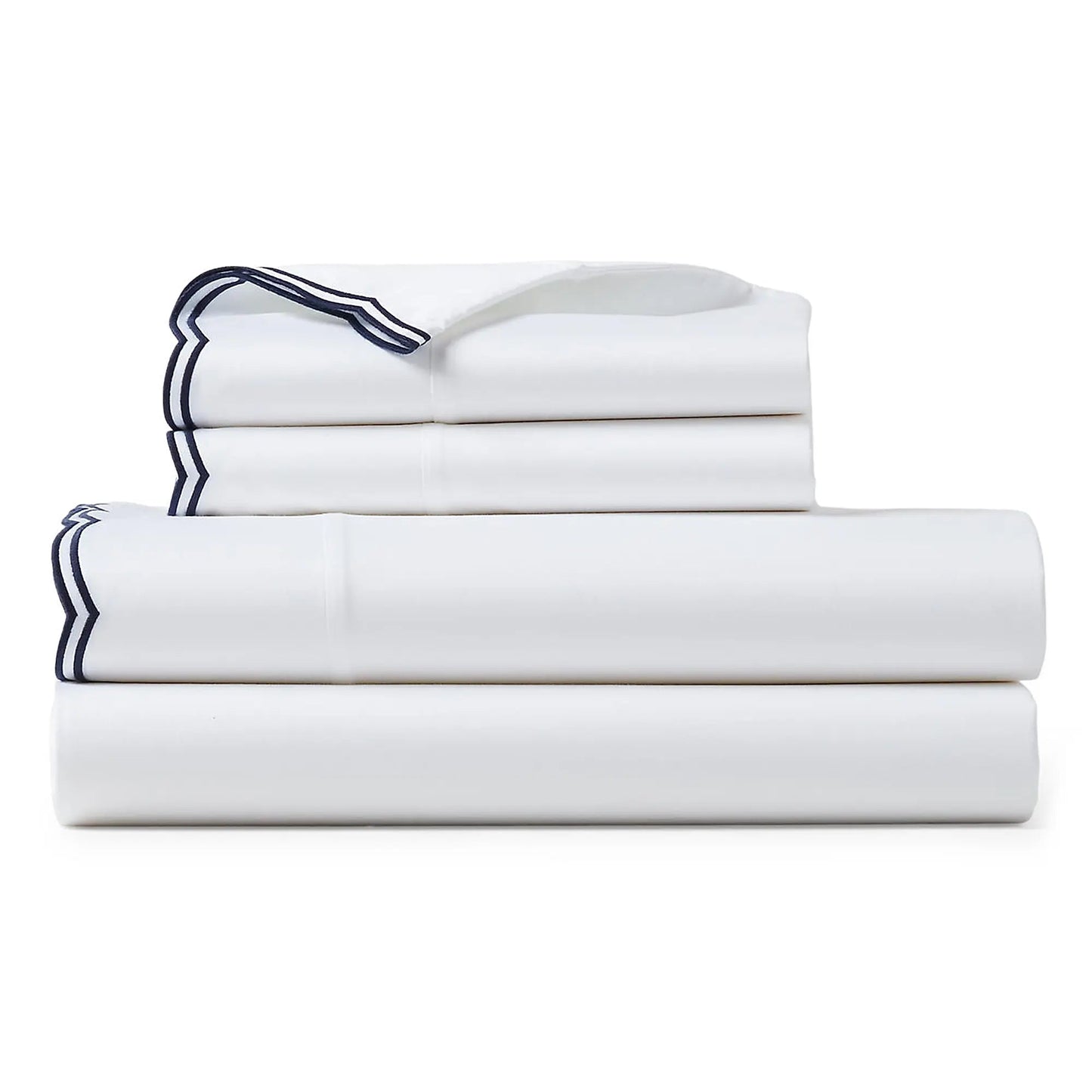 Malin Scallop Sateen Flat Sheet