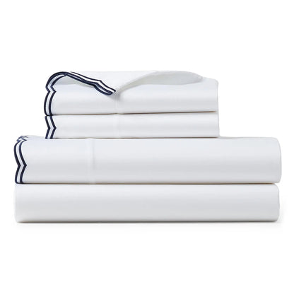 Malin Scallop Sateen Flat Sheet