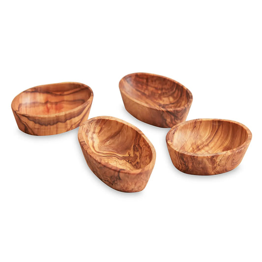 Italian Olivewood Aperitivo Bowls – Set of 4